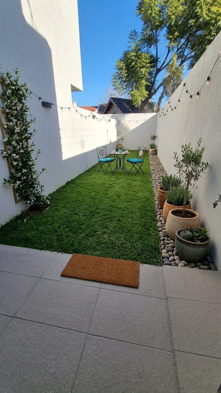 Patio del departamento en planta baja